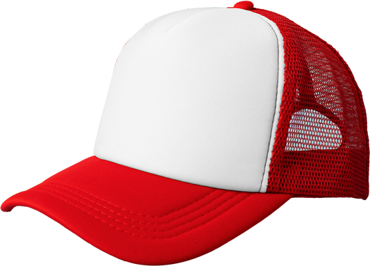 Red trucker hat